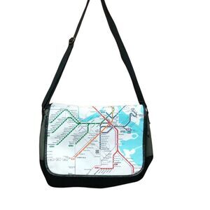 Boston Subway Nylon Messenger Bag
